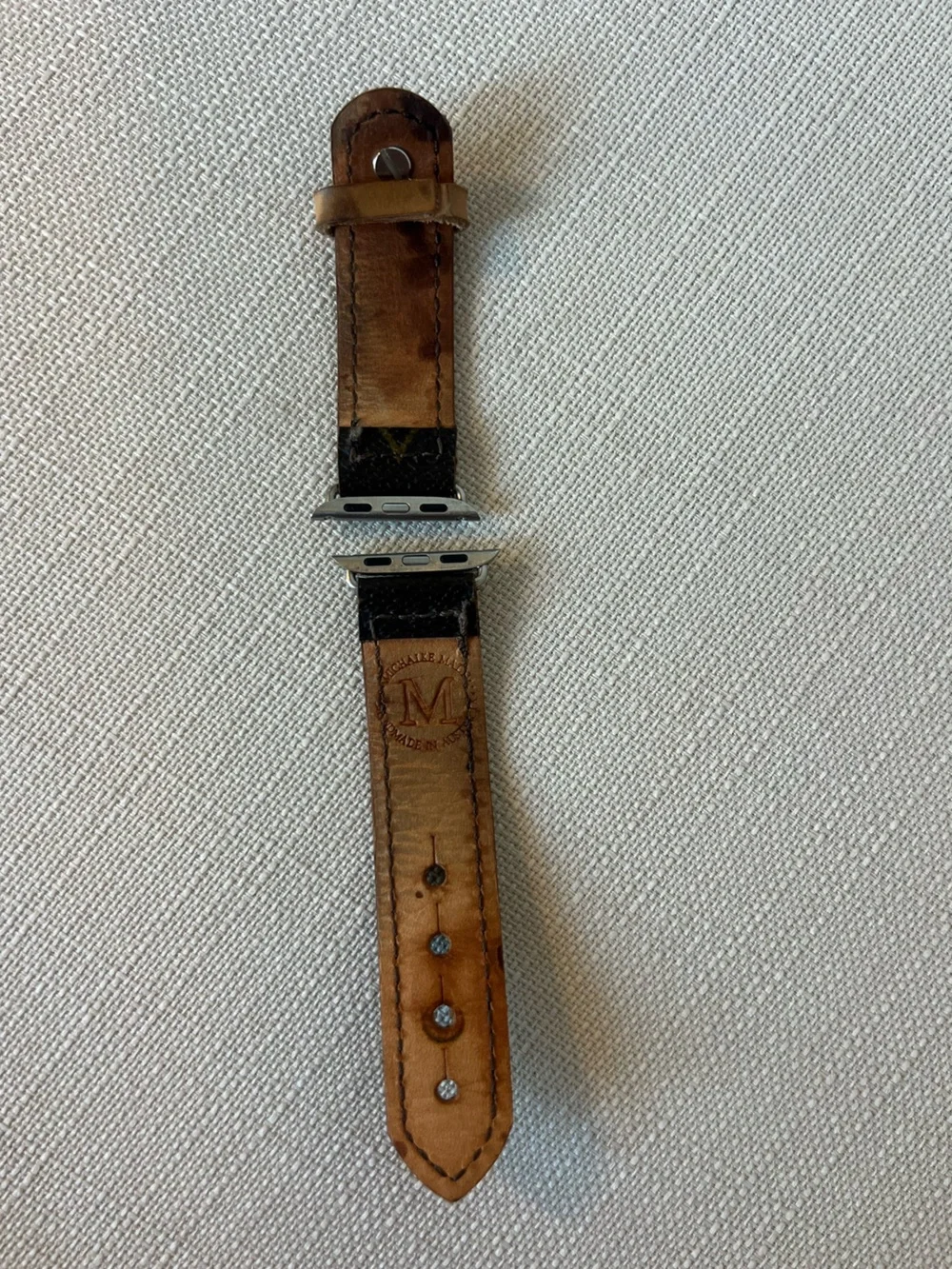 LV Leather Apple Watch Strap